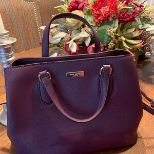 Kate Spade Purple Satchel Structured Leather